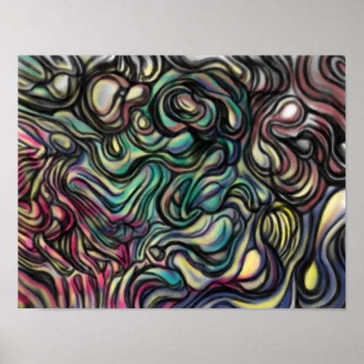 「エアブロブ」抽象芸術ポスター ポスター (正面)