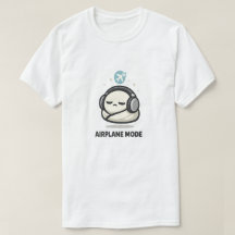 エアプランモード オン - かわいい眠そうなキャラクターのヘッドホン