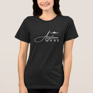 エアプランモード、クールスクリプトと飛行機、旅行の引用 トライブレンドTシャツ