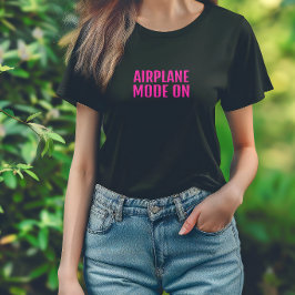 エアプレーンモード有効 ピンク ヴァイオレット 可笑しいハイキングシャツ Tシャツ