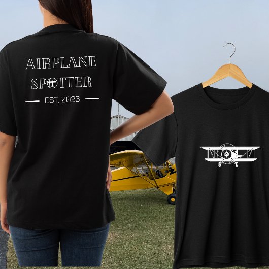 エアプレーン・スポッター 設立年 航空 カスタム Tシャツ