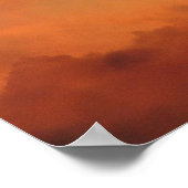 エアプレーン ファイター F-16 夜空 月 雲 ポスター (角)