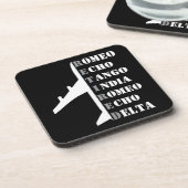 エアプレーン リタイアード ナトー フォネティック アルファベット 航空 コースター (左側)