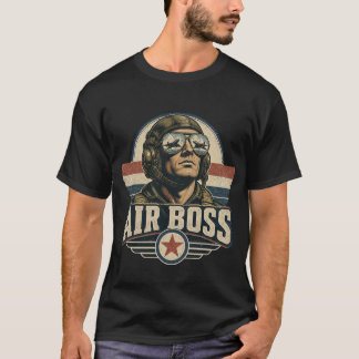 エアボス ビンテージ ファイター パイロット Tシャツ