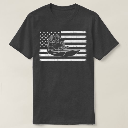エアボートアメリカ国旗 Tシャツ (デザイン正面)