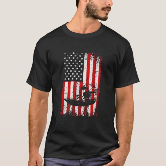 エアボートアメリカ国旗 Tシャツ (正面)
