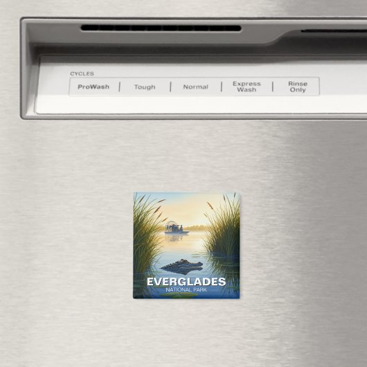 エアボートアリゲーターエバーグレーズナショナルパークフロリダ マグネット (インサイチュ (食洗機))