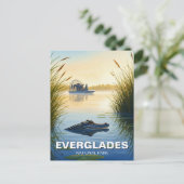 エアボート&アリゲーターエバーグレーズ国立公園 ポストカード (スタンド正面)