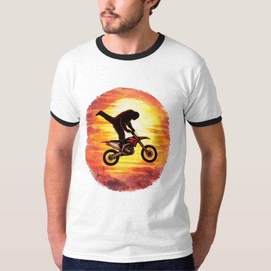 エアボーン - ビッグフット モトクロス サンセット Tシャツ (正面)