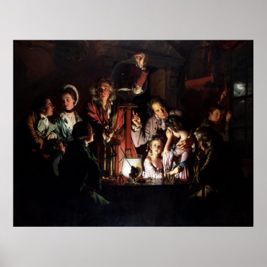 エアポンプの鳥の実験 ポスター (正面)