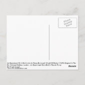 エアポンプの鳥の実験 ポストカード (裏面)