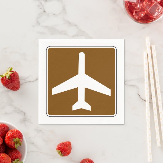 エアポートサイン紙ナプキンス スタンダードカクテルナプキン