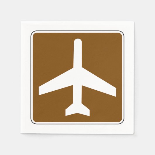 エアポートサイン紙ナプキンス スタンダードカクテルナプキン (正面)