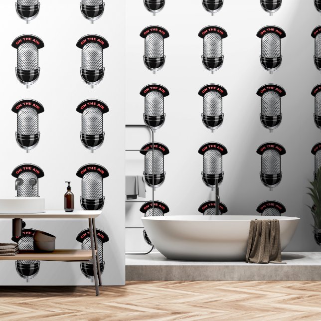 エアマイクの色カスタム白 壁紙 (浴室)