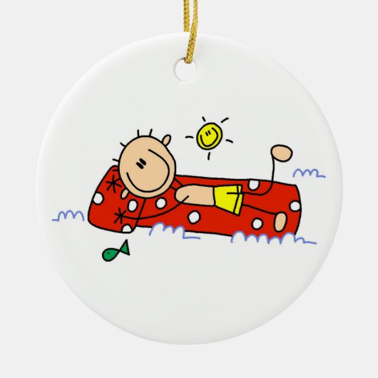 エアマットレスのリラックス セラミックオーナメント (正面)