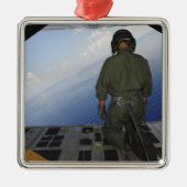 エアマンはメキシコ湾の海を観察する メタルオーナメント (正面)
