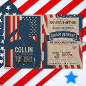 エアマン素朴軍隊行く遠くに送別パーティー 招待状