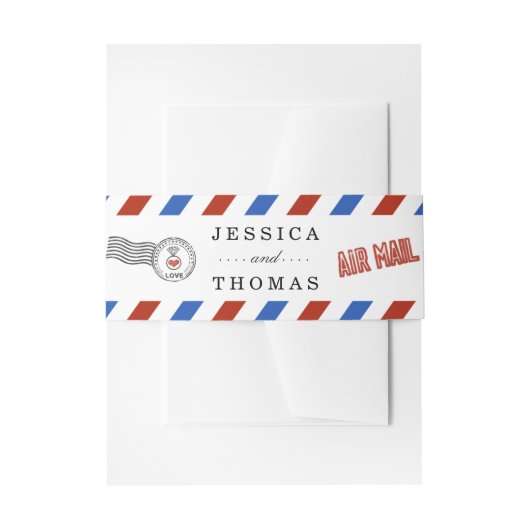 エアメモダンール結婚コレクション 招待状ベリーバンド (正面例)