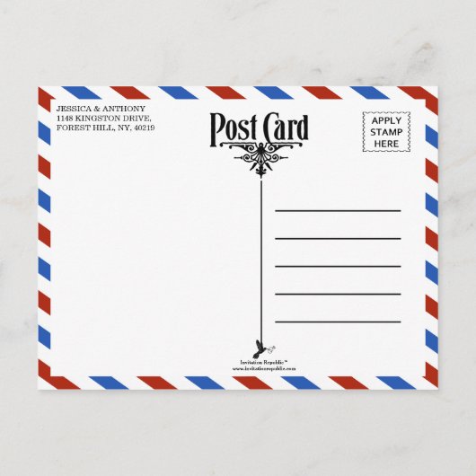 エアメモダンール結婚コレクション 案内ポストカード (裏面)