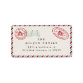 エアメールすごいかわいい休日差出人住所ラベル ラベル (正面)