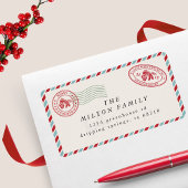 エアメールすごいかわいい休日差出人住所ラベル ラベル