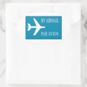 エアメールのシール効果 楕円形シール (バッグ)