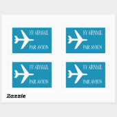 エアメールのシール効果 長方形シール (シート)