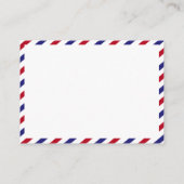 エアメールの宛先の結婚式 エンクロージャーカード (裏面)