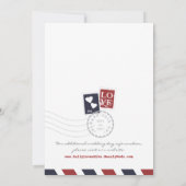 エアメールスタンプラブレター結婚式招待状 招待状 (裏面)