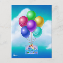 エアメールポストクロッシングホエールハガキ ポストカード