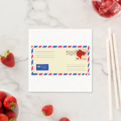 エアメール封筒紙ナプキンス スタンダードカクテルナプキン (インサイチュ)