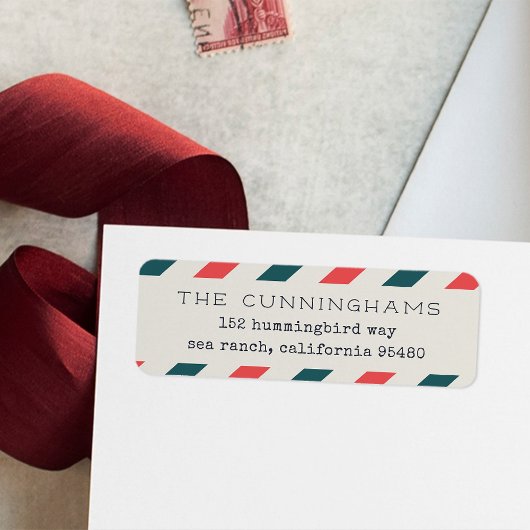 エアメール差出人住所 ラベル