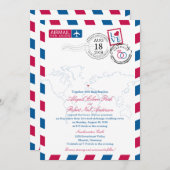 エアメール結婚ドイツ 招待状 (正面/裏面)