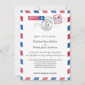 エアメール結婚式招待状 招待状 (正面)