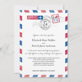 エアメール結婚式招待状 招待状