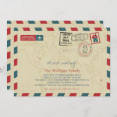 エアメール | さようならパーティー 招待状 (正面/裏面)