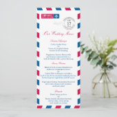 エアメール ウェディング レセプション メニュー 招待状 (スタンド正面)
