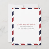 エアメール・セレブレーションカード Save the Date 招待状 (裏面)