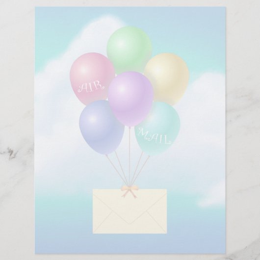 エアメール – 8.5インチx 11インチひな形シート (正面)