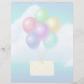 エアメール – 8.5インチx 11インチひな形シート (裏面)