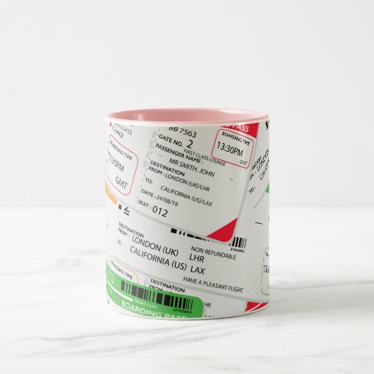 エアライナーチケット ツートーンマグカップ (中央)