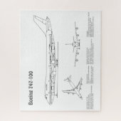 エアライナー747 – 飛行機の設計図スケッチ計画BD ジグソーパズル (縦)