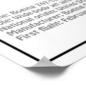 エアライナー747 – 飛行機の設計図スケッチ計画BD ポスター (角)