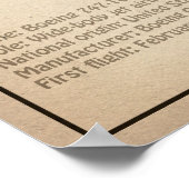 エアライナー747 – 飛行機の設計図スケッチ計画SD ポスター (角)