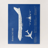 エアライナー747 – 飛行機設計図スケッチ計画ABD ジグソーパズル (縦)