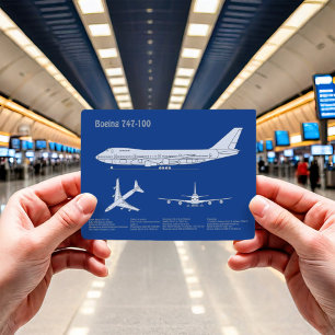 エアライナー747 – 飛行機設計図スケッチ計画ABD ポストカード
