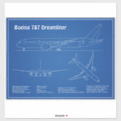 エアライナー787 – 航空機の設計図スケッチ計画AD シール (シート)