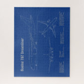 エアライナー787 – 航空機の設計図スケッチ計画AD ジグソーパズル (縦)
