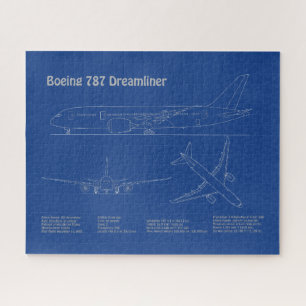 エアライナー787 – 航空機の設計図スケッチ計画AD ジグソーパズル