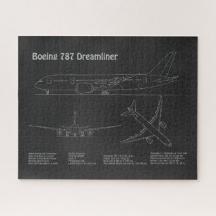 エアライナー787 – 航空機の設計図スケッチ計画PD ジグソーパズル
